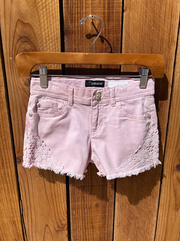 Girls shorts Pink flowers Size 8