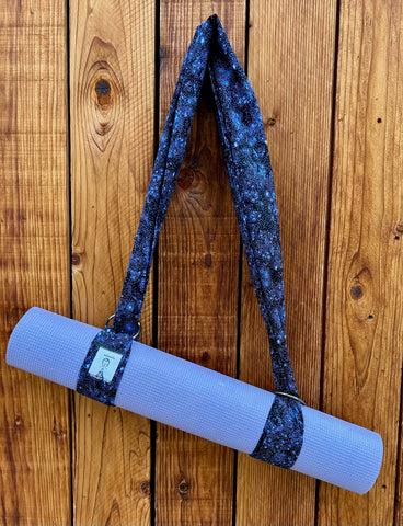 Blue and Black Yoga Mat Carrier