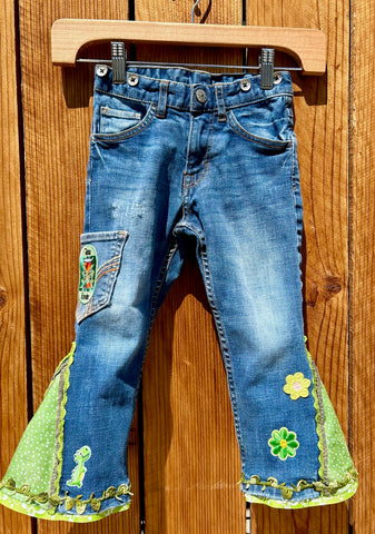 girls flare green time traveler Size 2-3T