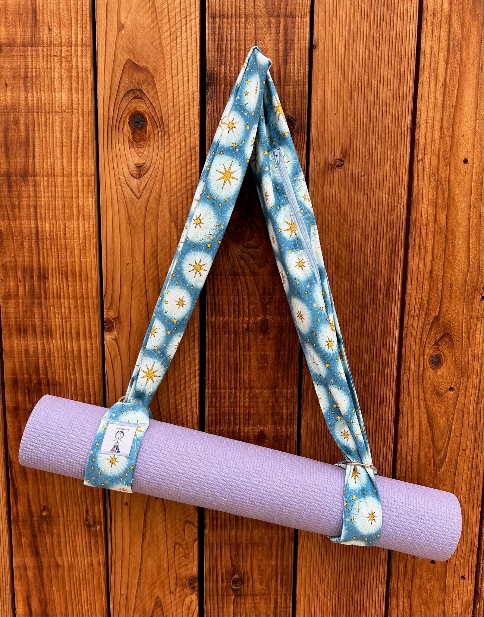 Blue and yellow Yoga Mat Carrier