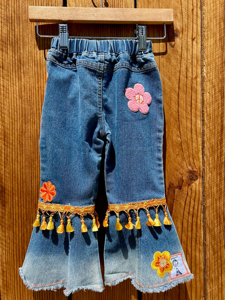 girls flare orange tassels size 2-3 T
