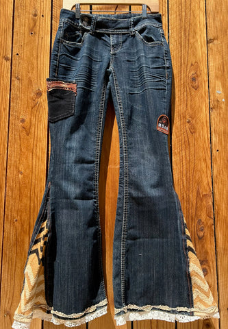 ladies flare orange retro Size 7