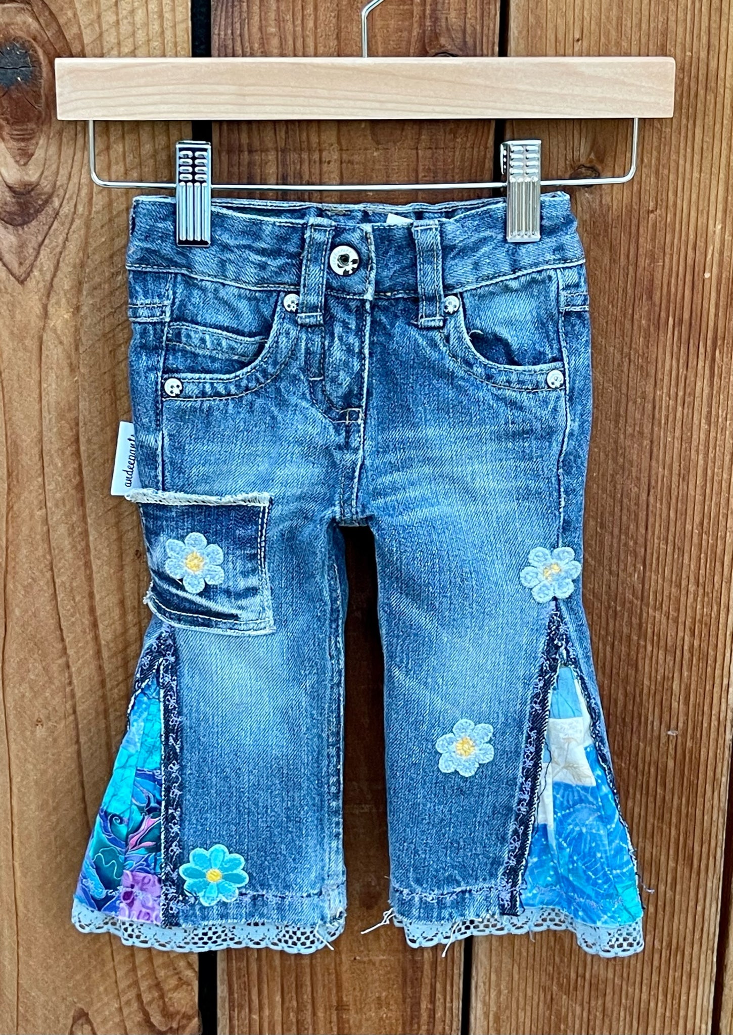 Girls Flare teal and blue 12-18 months