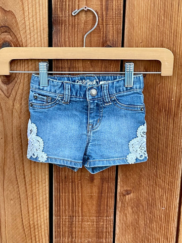 Girls Shorts White flowers and Lace Size 18 Months