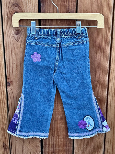 Girls Flare purple butterflies and lace 2T