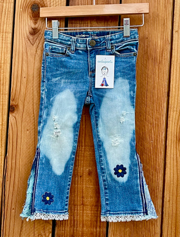 Girls flare light and dark blue 3 year