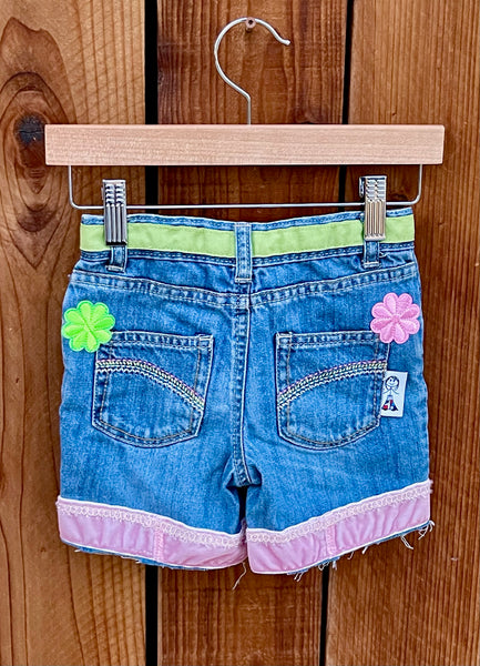 Girls pink and green shorts Size 3T