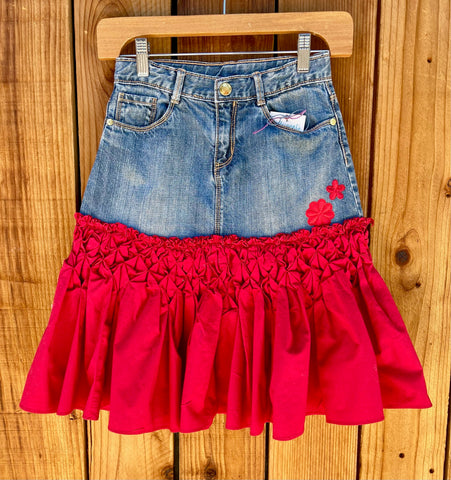girls skirt red ruffle Size 8