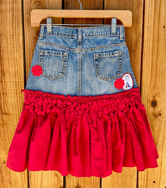 girls skirt red ruffle Size 8