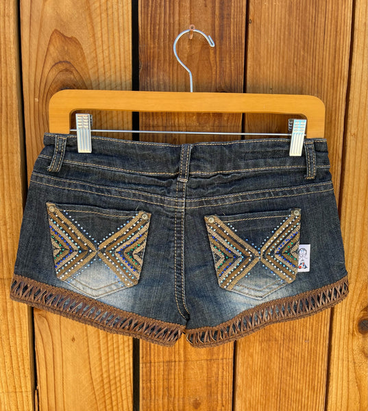 Ladies Shorts leather trim Size 5