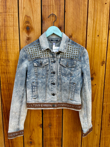 Ladies Jacket Studs and Leather Size SP