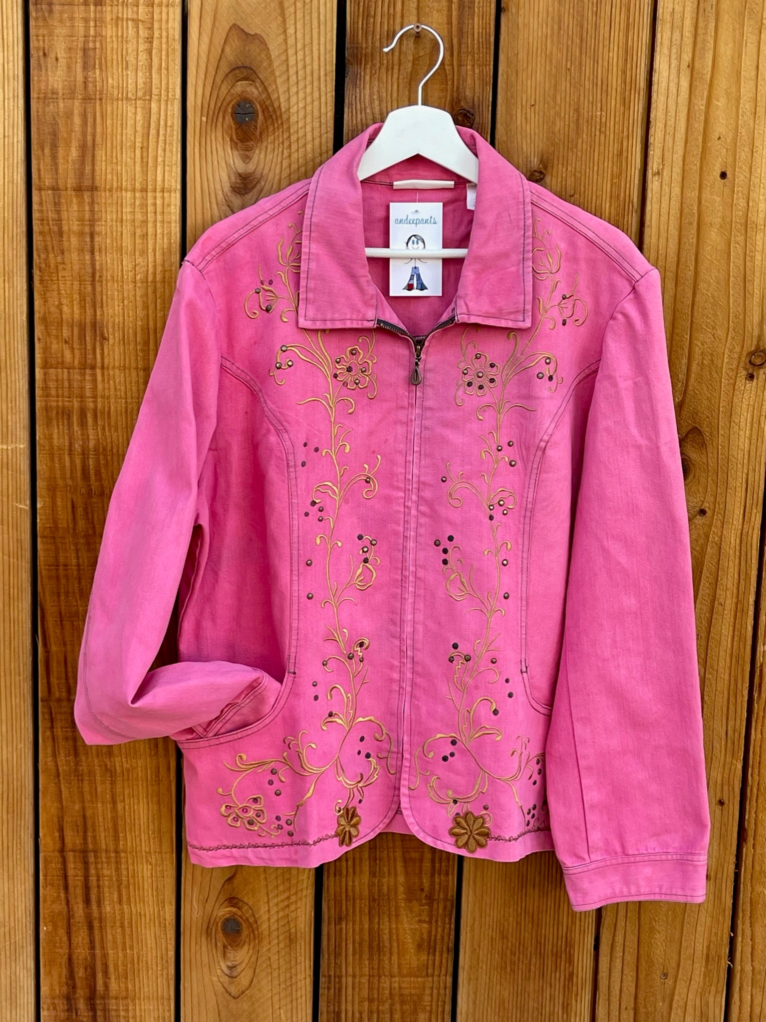 Ladies Jacket Pink and Gold