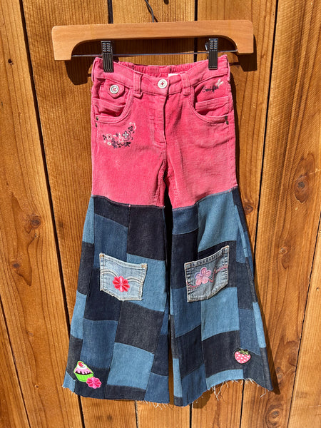 Girls Original pink base with flowers Size 6/7