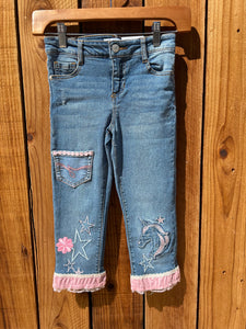 Girls capri pink unicorn Size 10