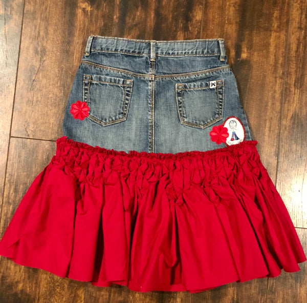 girls skirt red ruffle Size 8