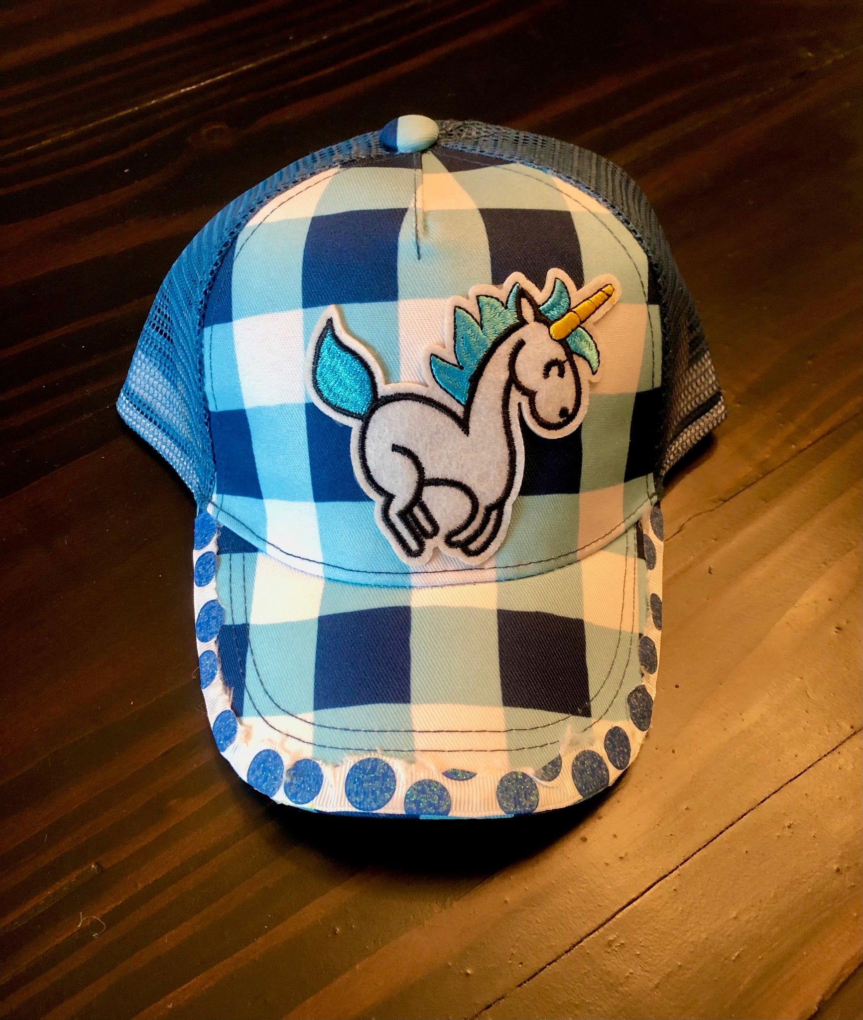 blue unicorn hat