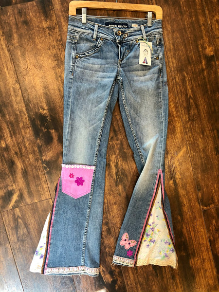 ladies Flare pink pocket Size 27