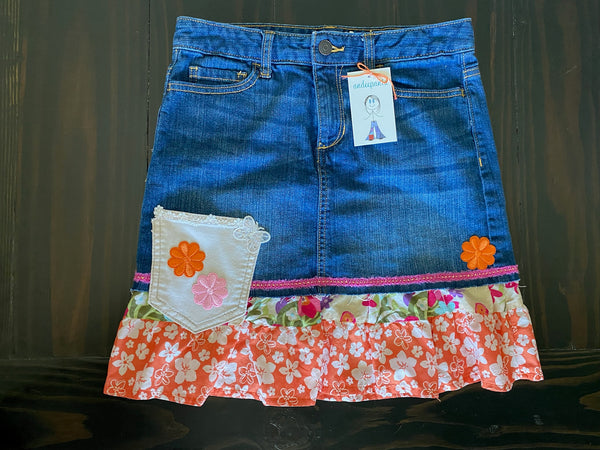 girls skirt spring flowers Size 14