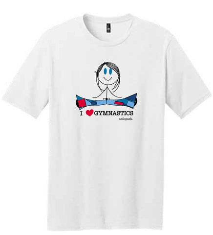men/women t-shirt - I love gymnastics